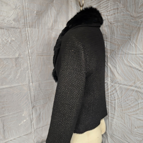 Mur Mur - Black Fur Trimmed Jacket - Size M - Picture 2 of 5